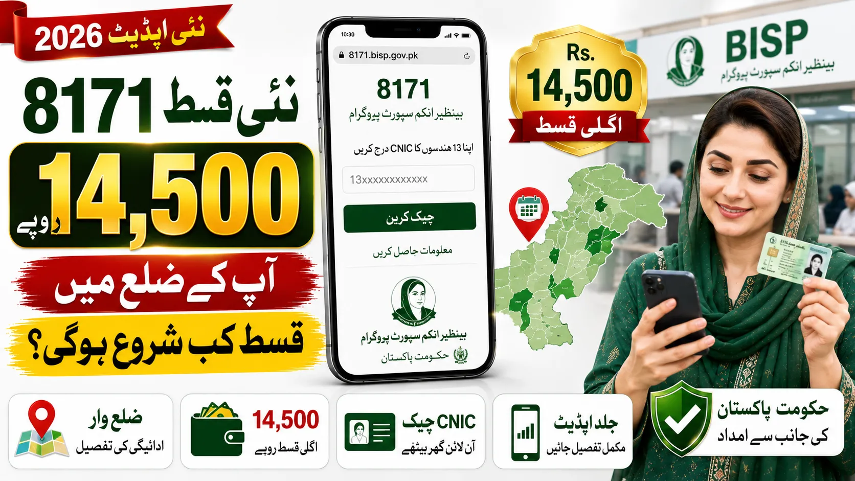 BISP 8171 Next Payment Rs 14,500 – Release Date and District-Wise Check